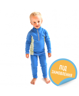 Комплект Power Stretch на блискавці блакитний з молочним