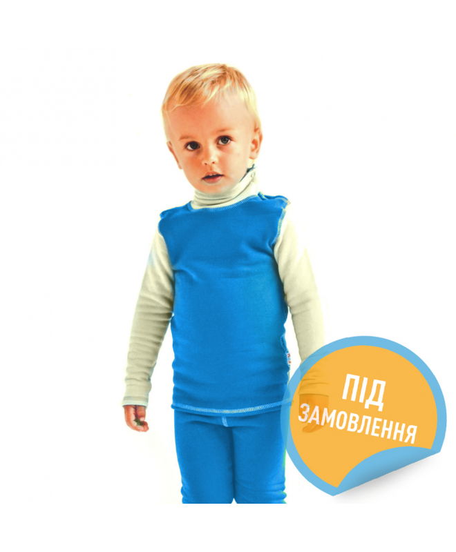 Комплект Power Stretch з гольфом блакитний з молочним